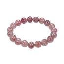 strawberry quartz bracelet smooth round