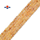 high quality golden rutilated quartz smooth round beads