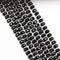 black crystal glass faceted rondelle beads 