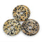 natural dalmatian jasper donut circle pendant