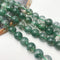 green rutilated quartz smooth round beads 