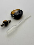 Natural Yellow Tiger Eye Perfume / Oil Bottle Necklace Pendant Size 25x40mm