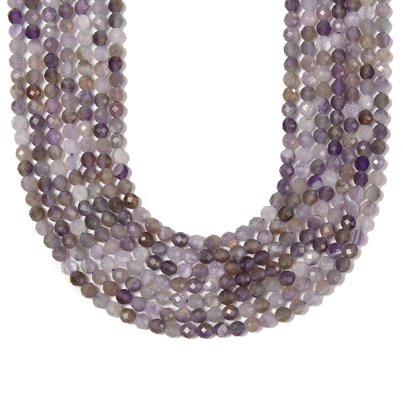 Natural Multi Color Amethyst Faceted Round Beads Size 2mm 3mm 15.5'' Strand