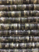 green zebra skjasper Heishi Rondelle Discs beads