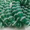 green agate rhinestone round beads