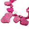 Pink Magnesite Turquoise Graduated Slab Slice Beads Approx 20-50mm 15.5" Strand