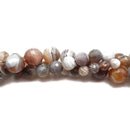 Botswana Agate Faceted Round Beads 6mm 8mm 10mm 15.5" Strand