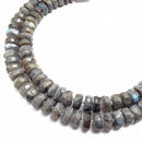 natural labradorite faceted Discs shape beads