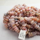 pink opal smooth irregular nuggets beads