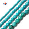 Green Blue Magnesite Turquoise Faceted Round Beads 6mm 8mm 10mm 12mm 15.5" Strand