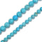 Blue Turquoise Faceted Pumpkin Beads Size 6mm 8mm 15.5'' Strand