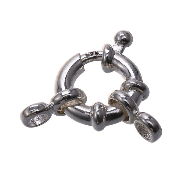 sterling silver round shape snap hook clasp