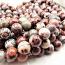 chohua coffee bean jasper smooth round beads
