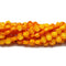 Orange Bamboo Coral Hand Carved Flower Disc Beads Size 10mm 15.5'' Strand