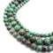 green chrysocolla smooth round beads