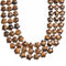 Yellow Tiger's Eye Flower Shape Beads 15mm 15.5" Strand