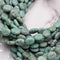 green howlite turquoise flat oval beads 