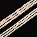 White Turquoise Faceted Rondelle Beads Size 2x3mm 3x4mm 15.5'' Strand