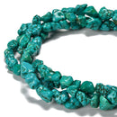 Dark Green Turquoise Nugget Chunk Beads Size 8-10mm 15.5'' Strand