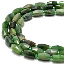 nephrite jade faceted barrel drum cylinder side drill beads 