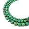 green turquoise faceted round beads