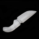 Natural Selenite Crystal Carved Knife Throwing Dagger Energy Sword 1x4" Inches