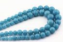 blue sponge quartz graduated smooth round beads