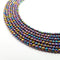 rainbow color hematite faceted round beads