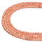 Natural Peach Moonstone Faceted Round Beads Size 2mm 3mm 4mm 15.5'' Strand