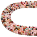 Mix Natural Quartz Faceted Rondelle Beads Size 3x5mm 15.5'' per Strand
