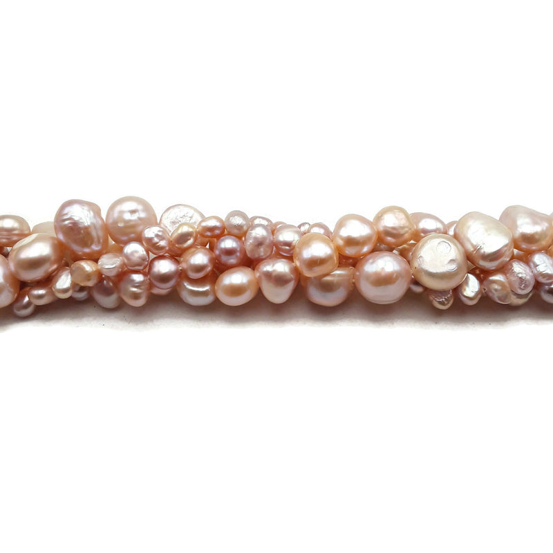 Purple Fresh Water Pearl Center Drill Nugget Beads 4mm 6mm 8mm 10mm 14" Strand
