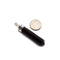 Black Tourmaline Smooth Faceted Stick Point Silver Pendant 40mm Sold Per Piece