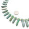 Amazonite Graduated Top Drill Faceted Points Beads Size 6x20-6x25mm 15.5'' Str