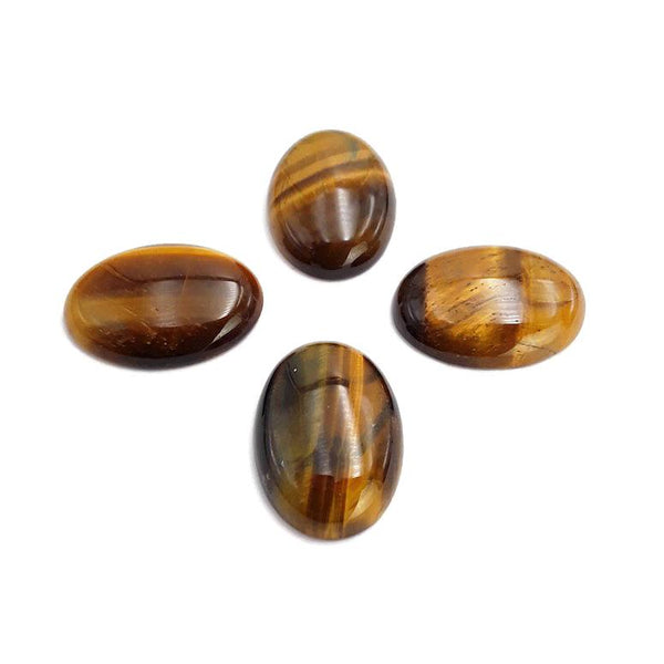 yellow Tiger's eye oval cabochon
