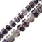 Chevron Amethyst Faceted Rondelle Wheel Discs Beads 6x8mm 7x10mm 15.5" Strand