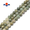 green line jasper smooth round beads