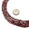 Natural Red Garnet Faceted Puff Coin Pebble Nugget Beads Size 4-5mm 15.5" Strand