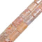 Cherry Flower Sakura Agate Smooth Flat Rectangle Tube Beads 20x30mm 15.5" Strand