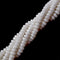 white bamboo coral faceted rondelle beads 