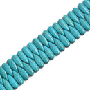 Blue Howlite Turquoise Long Teardrop Top Drill Beads Size 10x25mm 15.5" Strand