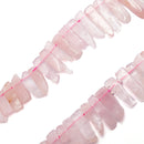 rose quartz graduated slice Sticks Points beads