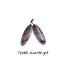 natural amethyst pendant earrings oval shape
