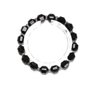 Black Onyx Prism Cut Double Point Elastic Bracelet Beads 8mm 10mm 7.5'' Length
