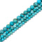 Genuine Blue Turquoise Smooth Round Beads Size 4.5mm to 7.8mm 15.5'' Strand