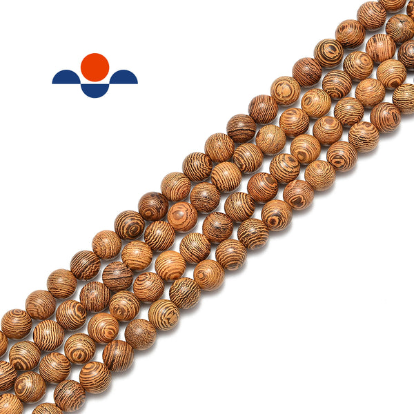 brown Tiger's grasandalwood beads