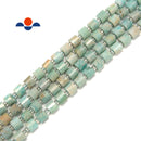 Green Amazonite Faceted Rondelle Wheel Discs Beads 5x6mm 7x9mm 15.5" Strand