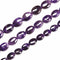 Natural Amethyst Smooth Oval Beads Size 8x12mm 10x14mm 12x16mm 15.5'' Strand