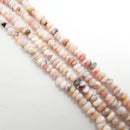 pink opal smooth irregular nuggets beads