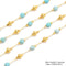 6mm Diamond Cut Beads Multi Gemstone Chain Sold One Meter Per Bag