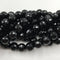2.0mm Large Hole Black Onyx Faceted Round Beads 6mm 8mm 10mm 12mm 15.5" Strand